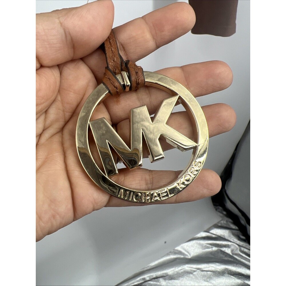 Michael Kors key fob bag charm Gold And Brown